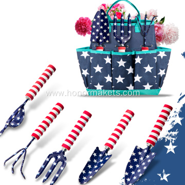 Garden Work Tools Set 5 Pcs  Star Printing  Combination with Sturdy Portable Tote Bag garden tool kit